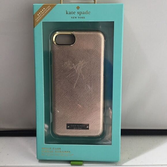 Kate Spade Saffiano Rose Gold iPhone 6 Wrap Case H - Picture 1 of 8